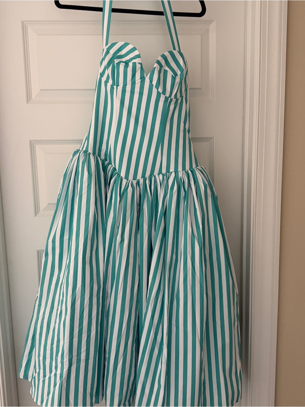 Ellalisque teal & white puffer dress - Picture 5 of 5